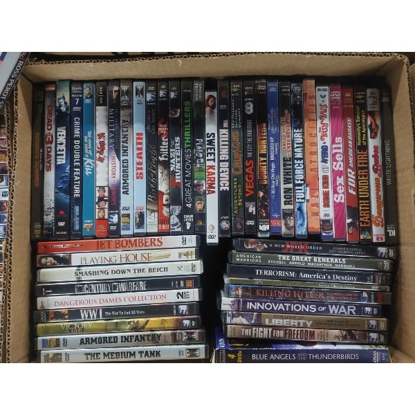 Full Box Of Movie Dvd's - Large Quantity, See Photos For Selections Included