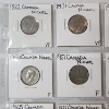 Image 2 : Binder Page of Assorted Years Canadian Coins: 5 Cents and Large Cents 