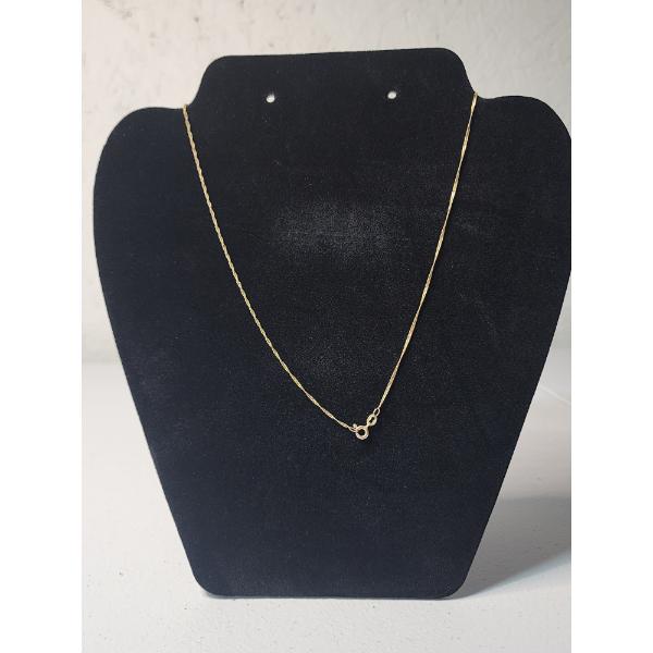 14K Yellow Gold 16" Chain Necklace - Total Weight: 1.1g