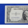 Image 2 : Series 1935 G $1 One Dollar Blue Seal Silver Certificate - Off-Center Printing Error!
