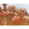 Image 3 : Antique Group Of Marigold Carnival Glass 15 Pieces Mint Condition See Pics