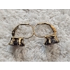 Image 1 : Vintage 10k Yellow Gold Lever-Back Earrings featuring Oval-Cut Red Garnets (1.6g)