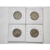 Image 6 : Four 90% Silver U.S. Washington Quarters 1958-D, 1954-D, 1945, 1961 FV: $1.00
