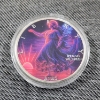 Image 2 : 1 Oz Fine Copper Unique Colorized Walking Liberty Design Round in Capsule