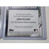 Image 10 : 4 Gavin Williams 2022 Topps Bowman Platinum Cards Including 3 Autographed - Mint Condition