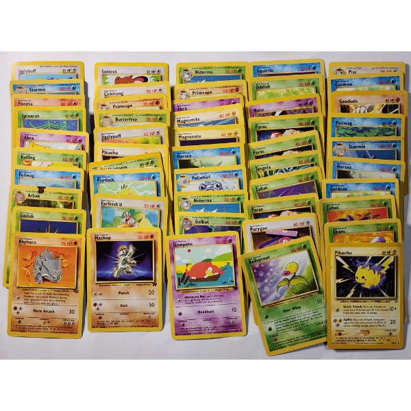 50 Assorted Vintage Pokemon Trading Cards From Many Vintage Sets! 