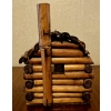 Image 2 : Bamboo Cabin Handmade by Teenager in the 1930s - 8" Tall