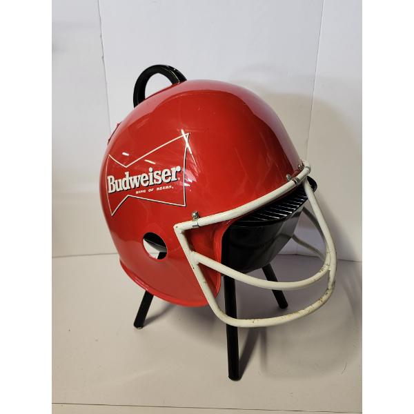 Vintage Budweiser Football Helmet Charcoal Grill - Stands About 22in Tall - Like-New Condition!