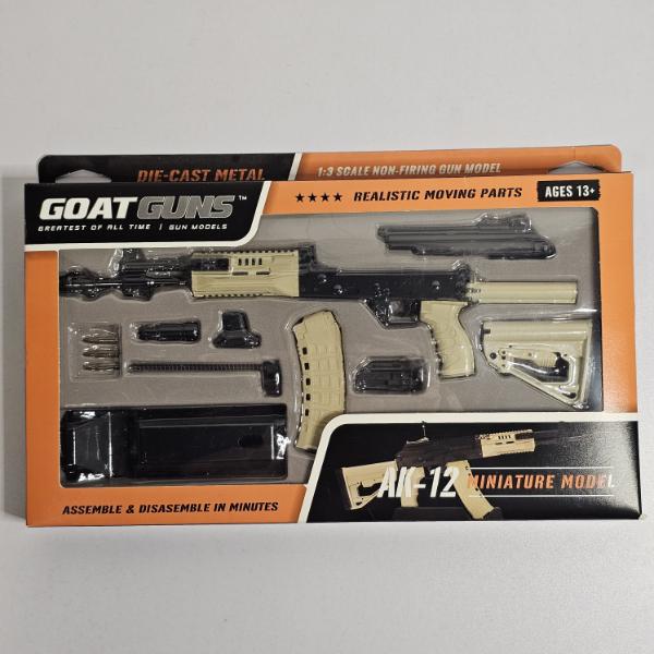 GoatGuns Miniature Collectible Build Kit, ft. 1:3 Scale Die-cast Model of an AK-12