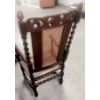 Image 6 : Important Antique Intricately Worked Tall Cane Seat & Backed Wooden Arm Chair 1st of 2 Offered 