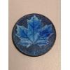 Image 2 : 1 AVDP Ounce .999 Fine Copper - Mintage 5000 - Serial No. 3543/5000 - Blue Sparkly Maple Leaf 