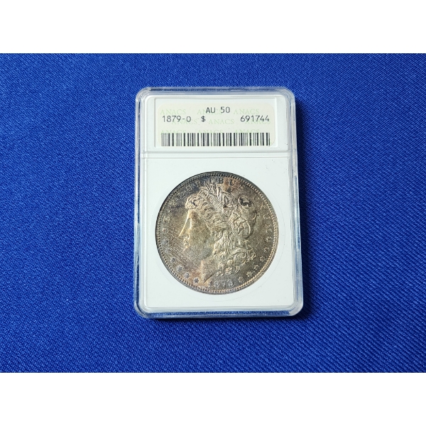 1879-O Morgan Silver Dollar ANACS AU 50 