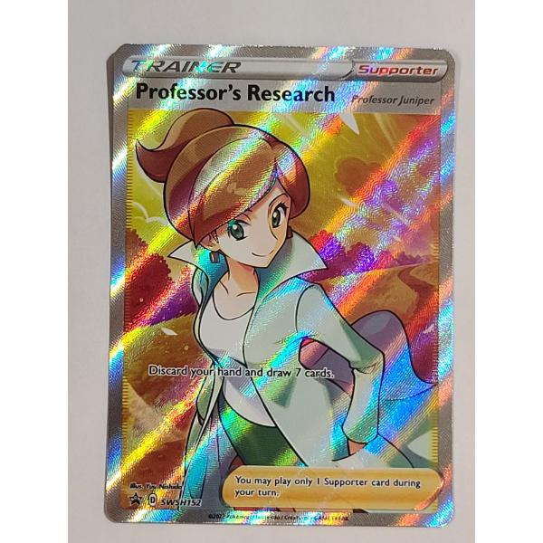 Professor Juniper (SWSH152) Full Art Ultra Holo Rare Black Star Promo Supporter Pokémon Card 