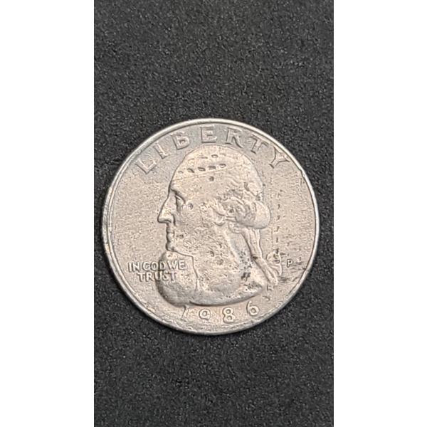 1986-P Die Error Washington Quarter 