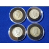 Image 1 : x4 40% Silver Kennedy Half Dollars 1966, 1966, 1967, 1969 In Coin Capsules FV: $2.00