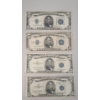 Image 1 : (4) Assorted Series United States $5 Silver Certificates - Face Value: $20.00