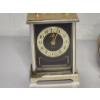 Image 2 : 2 Clocks: Bulova Carriage Desk Mantel Clock Quartz & Floral Alarm Clock