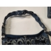 Image 2 : Authentic Coach Y2K Monogram Blue Jacquard Bag With Twist Closure & Matching Fold Wallet In Excellen