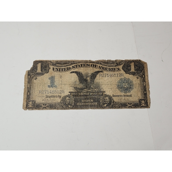 United States 1899 $1 Silver Certificate "Black Eagle" Large Note 