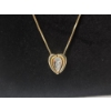 Image 2 : 14K Yellow Gold Heart with Diamonds Pendant Necklace -18" - TW: 5.7g