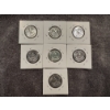 Image 4 : 7 - United States Washington 90% Silver Quarters - All High Grade - $1.75 Face Value