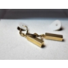 Image 3 : 14K Gold Block Earrings Total Weight 2.3g 