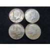 Image 1 : Four 90% Silver Kennedy Half Dollars - $2 Face Value
