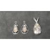 Image 1 : 14K White Gold Pendants With Diamonds - Weight: 1.9g