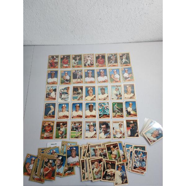 Near Mint 1980's Baltimore Orioles Topps Tiffany Baseball Trading Cards - All in Card Sleeves