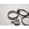 Image 5 : Sterling Silver Jewelry: Four Rings and Pendant TW: 13.9g