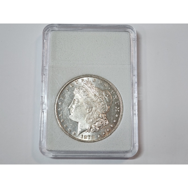 1878-S 90% Silver Morgan Dollar in Protective Slab Holder