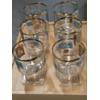 Image 10 : Excellent Condition MCM Federal Glass Aqua & Gold Steamboat Southern Comfort Cocktail Glass Set. Inc