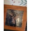 Image 2 : Pickup In Canton - 2 Pc Hunting Themed Group - Antler Picture Frame & Copper Plaque