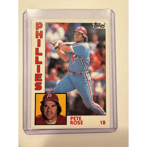 1983 Topps Pete Rose Baseball Card In Protective Holder - Mint Condition
