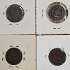 Image 4 : Five Vintage US Indian Head Cents in Cardboard Holders from 1860 to 1906 AFV $.05