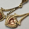 Image 3 : 14K Gold Two-Tone Rose & Yellow Gold Heart Dangle Earrings - Total Weight: 3.0g