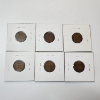 Image 8 : Six Assorted Years United States Lincoln Wheat Cents