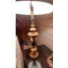 Image 3 : Lot Of 2 Items As Shown: Table Lamp & Santa Claus Figure - Colorful Hand Painted