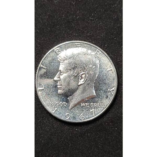 1967 40% Silver Kennedy Half Dollar - Face Value: $0.50