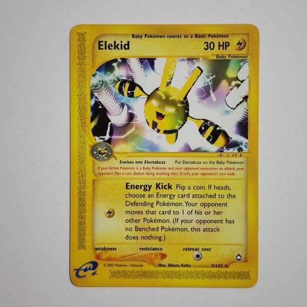 Elekid 9/147 Non Holo RARE E-Reader Vintage Pokemon Trading Card ~ Near Mint or Mint Condition! 