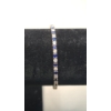 Image 1 : Sterling Silver Vermiel 7.5" Tennis Bracelet Featuring Blue & White Gemstones - Weight: 9.5g