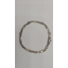 Image 2 : Sterling Silver 7" Bracelet With Red Garnet - Weight: 7.5g