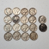 Image 1 : $1.60 Face Value of Assorted Years 90% Silver Mercury Dimes & $.20 in Non-Silver - Total FV: $1.80