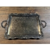 Image 1 : Beautiful 14" X 18" Silverplate Serving Tray  - Weighs Over 5 Pounds