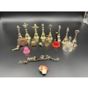 Image 1 : Assorted small Bells - Bracelet with assorted charms - floral pin - Cape Cod Bell - WV - Michigan