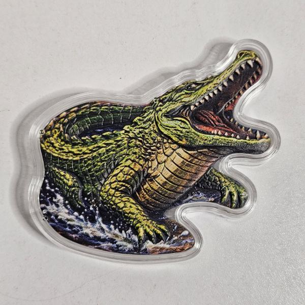 Alligator Man 5oz Copper Coin .999 Fine Colorized Shaped Round