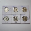 Image 1 : Six Assorted Years United States 90% Silver Washington Quarters - Face Value: $1.50