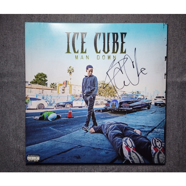 Ice Cube Man Down Autographed Vinyl Record - Lench Mob Records 