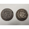Image 1 : (2) US Large Cents - 1841 & 1848 - $0.02 FV