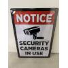 Image 1 : NOTICE SECURITY CAMERAS IN USE Metal Sign - 12" X 17" - Brand New - Mint Condition